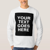 Jouw tekst Naam Mannen Moderne Sjabloon met lange  T-shirt (Voorkant)