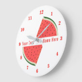 Jouw tekst Name Kitchen Clock met Fresh Watermelon Grote Klok (Hoek)