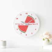 Jouw tekst Name Kitchen Clock met Fresh Watermelon Grote Klok (Huis)