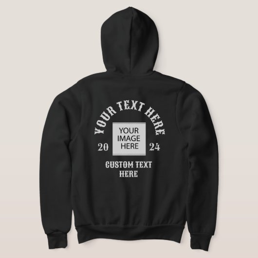 JOUW TEKST OF LOGO HIER HOODIE (Laag Achter)