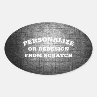 Jouw Tekst of Ontwerp Hier - Maak een Aangepast Ovale Sticker