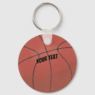 Jouw tekst op Basketball Sleutelhangers