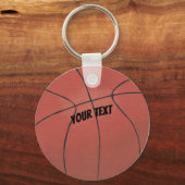 Jouw tekst op Basketball Sleutelhangers (Voorkant)