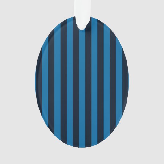 jouw tekst op "Keep Calm Blue Stripes" Ornament (achterkant)