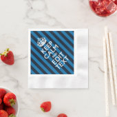 Jouw tekst op "Keep Calm Blue Stripes" Servet (Insitu)