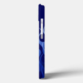 Jouw tekst op "Keep Calm on Blue Racing Flames" Case-Mate iPhone Case (Achterkant / Links)