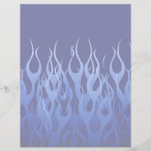 Jouw tekst op "Keep Calm on Blue Racing Flames" Flyer (Achterkant)