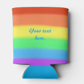 Jouw tekst op Rainbow Blends Can Hoesjes Blikjeskoeler (Achterkant)