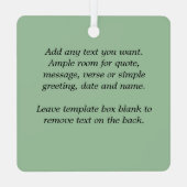 Jouw tekst op rug, Retro Season's Groeten Metalen Ornament (Achterkant)