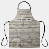 Jouw tekst op rustieke houten planken Custom Schor Schort (Voorkant)