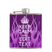 Jouw tekst over het Paarse rustpauze-decor Heupfles (Voorkant)