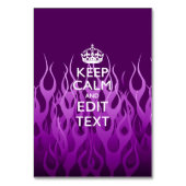 Jouw tekst over "Keep Calm" op Paarse racegevechte Kaart (Voorkant)