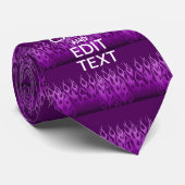 Jouw tekst over "Keep Calm" op Paarse racegevechte Stropdas (Opgerold)