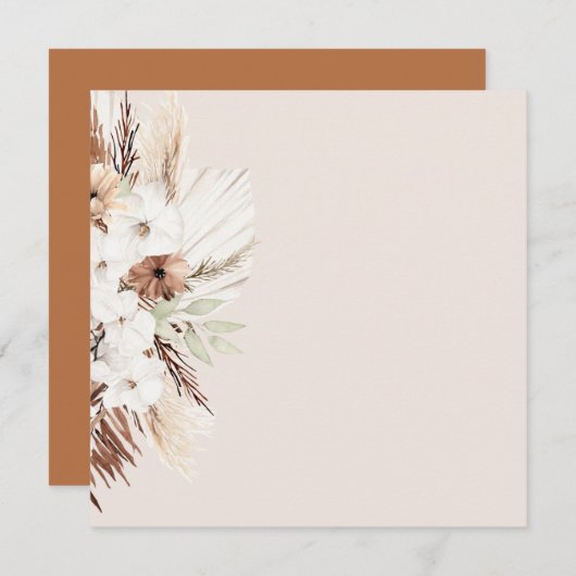 jouw tekst pampas terracotta kaart (Voorkant / Achterkant)