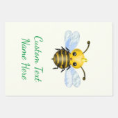 Jouw tekst papierbladen met koninginnenbijen inpakpapier vel (Voorkant 2)