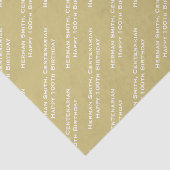 Jouw tekst Patroon All Over Print Goud/Wit Tissuepapier (Detail)