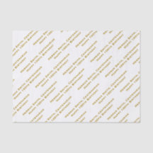 Jouw tekst Patroon All Over Print Goud/Wit