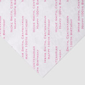 Jouw tekst Patroon All Over Print Roze/Wit Tissuepapier (Detail)