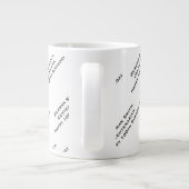 Jouw tekst Pattern All Over Print Zwart/Wit Grote Koffiekop (Achterkant)