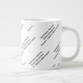 Jouw tekst Pattern All Over Print Zwart/Wit Grote Koffiekop (Rechts)