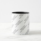 Jouw tekst Pattern All Over Print Zwart/Wit Mok (Midden)