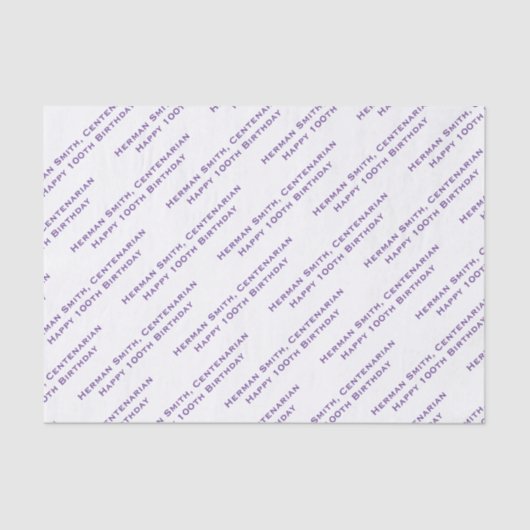 Jouw tekst Pattern All Over Print Zwart/Wit Tissuepapier (Voorkant)