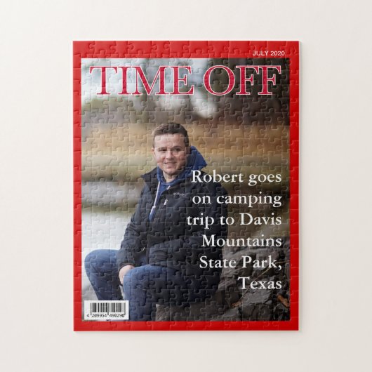 JOUW TEKST, PHOTO, Fun nep news magazine cover, Legpuzzel (Verticaal)