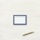 Jouw tekst | Polka Dot Pattern Post-it® Notes (Op bureau)