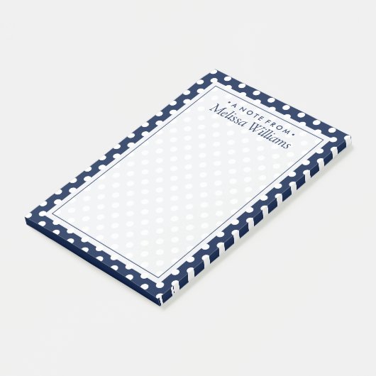 Jouw tekst | Polka Dot Pattern Post-it® Notes (Schuin)