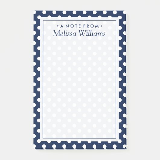Jouw tekst | Polka Dot Pattern Post-it® Notes (Voorkant)