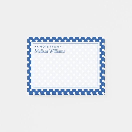 Jouw tekst | Polka Dot Pattern Post-it® Notes (Voorkant)