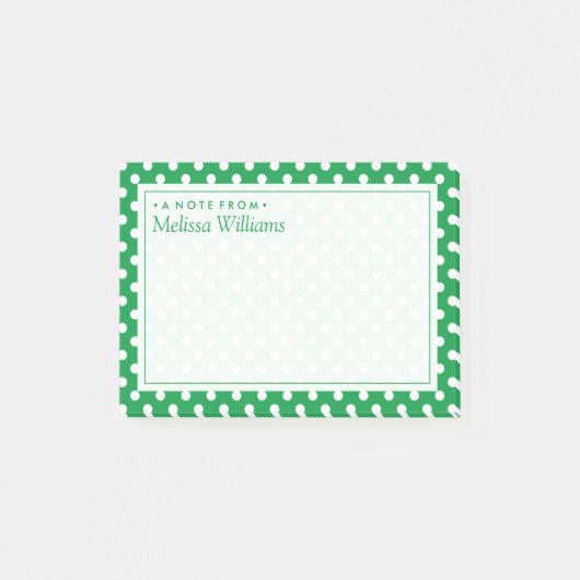 Jouw tekst | Polka Dot Pattern Post-it® Notes (Voorkant)