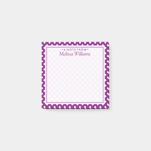 Jouw tekst | Polka Dot Pattern Post-it® Notes (Voorkant)