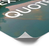 JOUW TEKST/QUOTE DOUANE PERSONALIZE SUNSET LADING POSTER (Hoek)