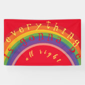 "Jouw tekst" Rainbow Banner (Horizontaal)