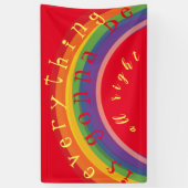 "Jouw tekst" Rainbow Banner (Verticaal)