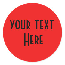 jouw tekst rode sticker