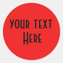 jouw tekst rode sticker