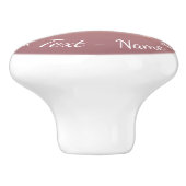 Jouw tekst Roos Gold Blush Glitter Sparkle Drivers Keramische Knop (Zijkant)