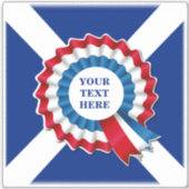 Jouw tekst Rosette Contour Sticker (Voorkant)