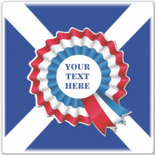 Jouw tekst Rosette Contour Sticker