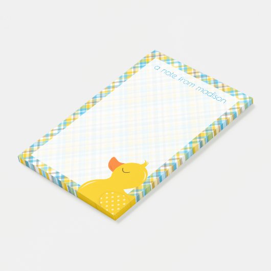 Jouw tekst | Rubber Ducky Play Post-it® Notes (Schuin)