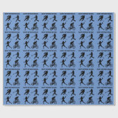 Jouw tekst Sportfiguren Cadeaupapier (Vlak)