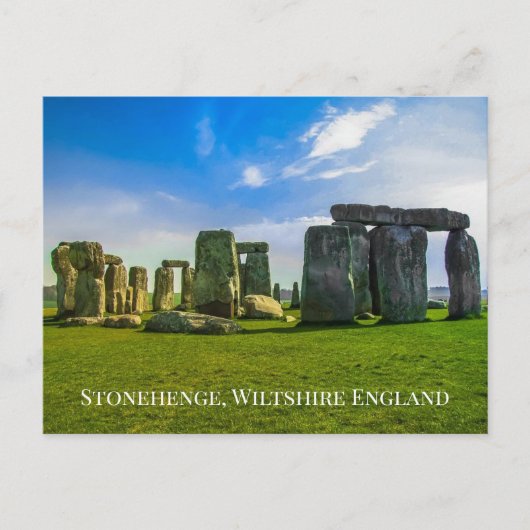 Jouw tekst Stonehenge England Ancient Monument Sit Briefkaart (Voorkant)