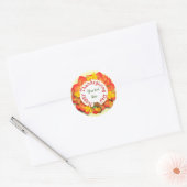 Jouw tekst Thanksgiving Classic Ronde Sticker (Envelop)