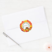 Jouw tekst Thanksgiving Greeting Ronde Sticker (Envelop)