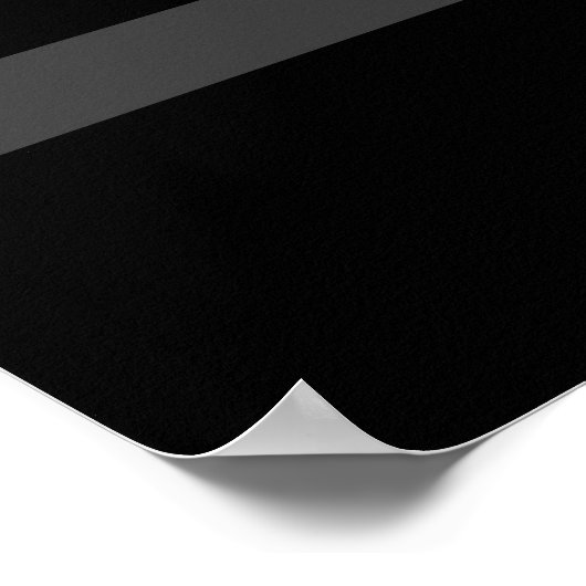 Jouw tekst Thin Blue Line Stylish Charcoal VS vlag Poster (Hoek)