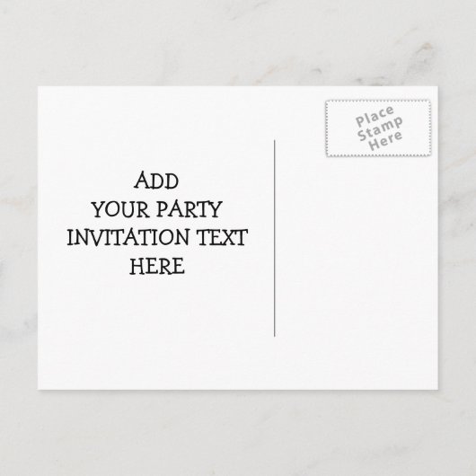 JOUW TEKST TOEVOEGEN AAN OERWOUD UITNODIGING BRIEFKAART (Achterkant)