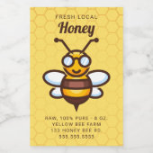 Jouw tekst toevoegen | Etiket honing (Enkel label)