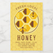 Jouw tekst toevoegen | Honeycomb Jar Label Voedselcontainer Etiket (Enkel label)